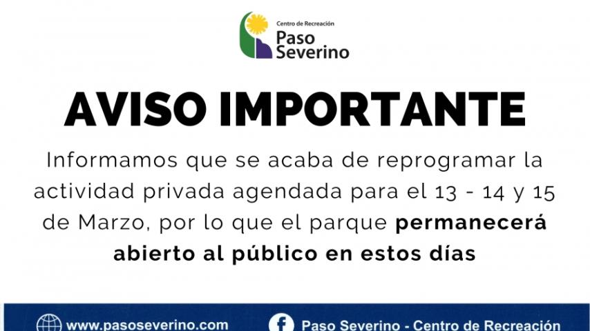 Aviso Importante