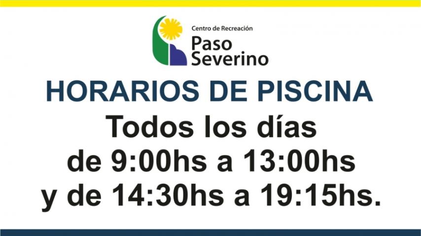 Nuevos horarios de piscina