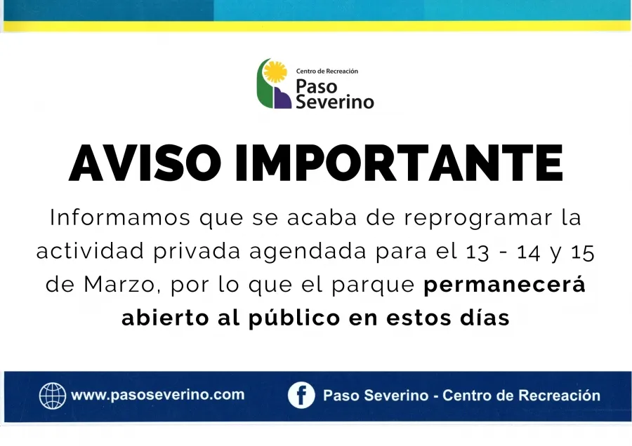 Aviso Importante