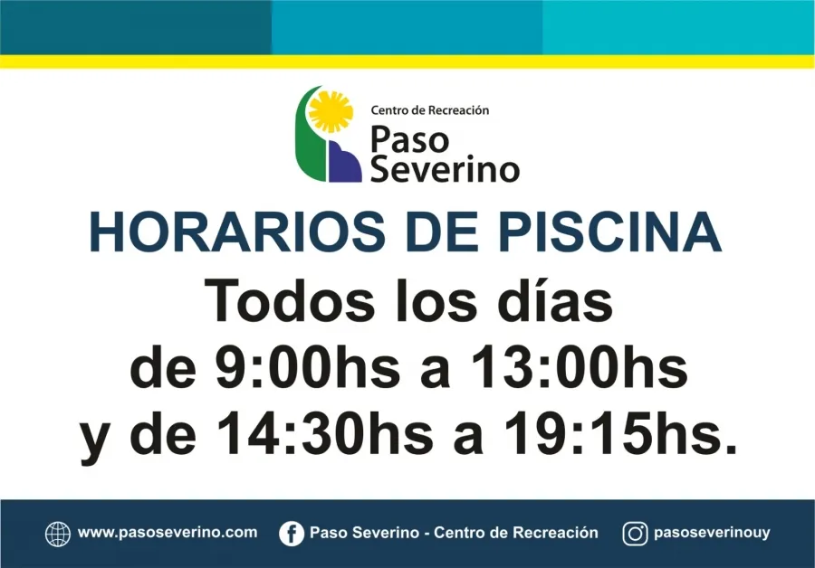 Nuevos horarios de piscina